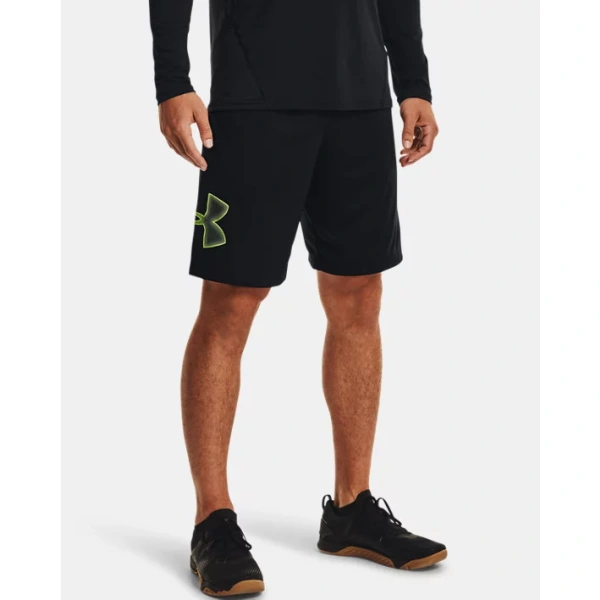Under Armour Tech Graphic Shorts Ανδρική Βερμούδα Polyester Loose Fit - Black / High Vis Yellow