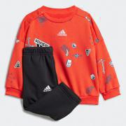 Adidas Sportswear I Bluv Jogger Παιδικό Σετ Φόρμας Cotton/Polyester Regular Fit - Red/Black