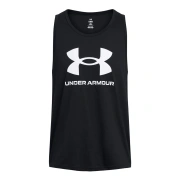 Under Armour Sportstyle Logo Tank Ανδρική Αμάνικη Μπλούζα Cotton/Polyester Regular Fit - Black / White