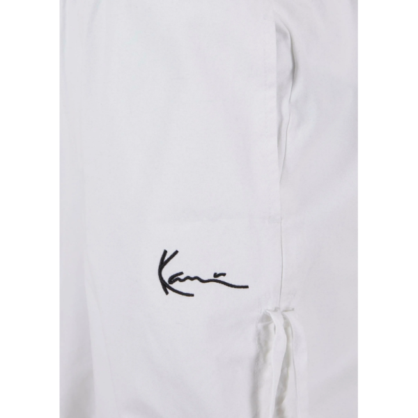 Karl Kani Small Signature Gathering Parachute Pants Γυναικείο Παντελόνι Cotton Loose Fit - White