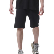 Body Action Men's Essential Sport Shorts W/Zippers Ανδρικό Σορτς Cotton/Polyester Standard Fit - Black