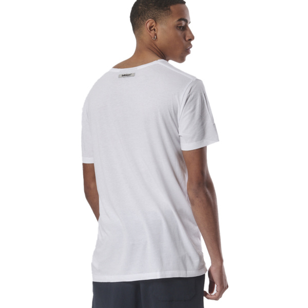 Body Action Men's Natural Dye Short Sleeve T-Shirt Ανδρική Κοντομάνικη Μπλούζα Cotton/Modal Regular Fit - White