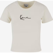 Karl Kani Small Signature Essential Short Tee Γυναικεία Κοντομάνικη Μπλούζα Cotton Regular Fit - Off White