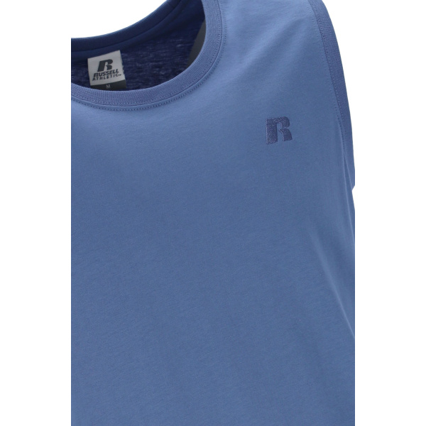 Russell Athletic Singlet Ανδρική Αμάνικη Μπλούζα Cotton Regular Fit - Coastal Fjord