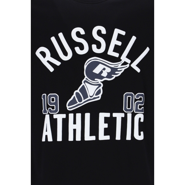 Russel Athletic Cassidy S/S Crewneck Tee Shirt Ανδρική Κοντομάνικη Μπλούζα Cotton Regular Fit - Black