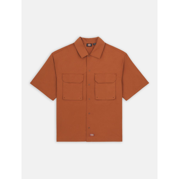 Dickies Fishersville Short Sleeve Shirt Ανδρικό Πουκάμισο Relaxed Fit Cotton - Mocha/Bisque