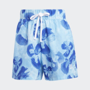 Adidas Women's AOP Shorts Γυναικείο Σορτσάκι Rec Polyester - Off White/Sea Blue