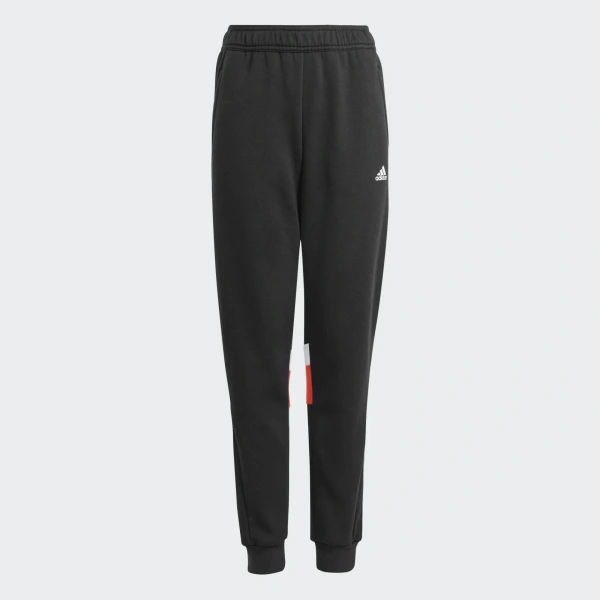 Adidas J 3 Stripes Tiberio Pants Παιδικό Παντελόνι Φόρμας Regular Fit Cotton/Rec Fleece Polyester - Black
