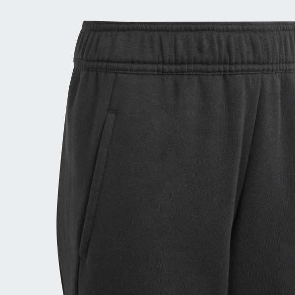 Adidas J 3 Stripes Tiberio Pants Παιδικό Παντελόνι Φόρμας Regular Fit Cotton/Rec Fleece Polyester - Black