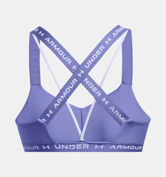 Under Armour Women's UA Crossback Low Sports Bra Γυναικείο Μπουστάκι Polyester/Elastane Tight Fit - Starlight / Celeste