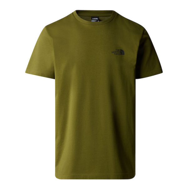 The North Face Simple Dome Ανδρική Κοντομάνική Μπλούζα Cotton Regular Fit - Forest Olive