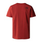 The North Face Simple Dome T-Shirt Ανδρική Κοντομάνικη Μπλούζα Cotton/Polyester Regular Fit - Iron Red