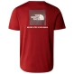 The North Face Reaxion Red Box Ανδρική Κοντομάνικη Μπλούζα Polyester Regular Fit - Iron Red