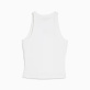 Puma Classics Women's Ribbed Slim Tank Γυναικεία Αμάνικη Μπλούζα Cotton/Polyester/Elastane Tight Fit - White