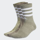 Adidas 3-Stripes Stonewash Crew Socks 3 Pairs Γυναικείες Κάλτσες Cotton/ Rec Polyester/ Elastane/ Rec Nylon - Shadow Olive / Olive Strata / Silver Pebble